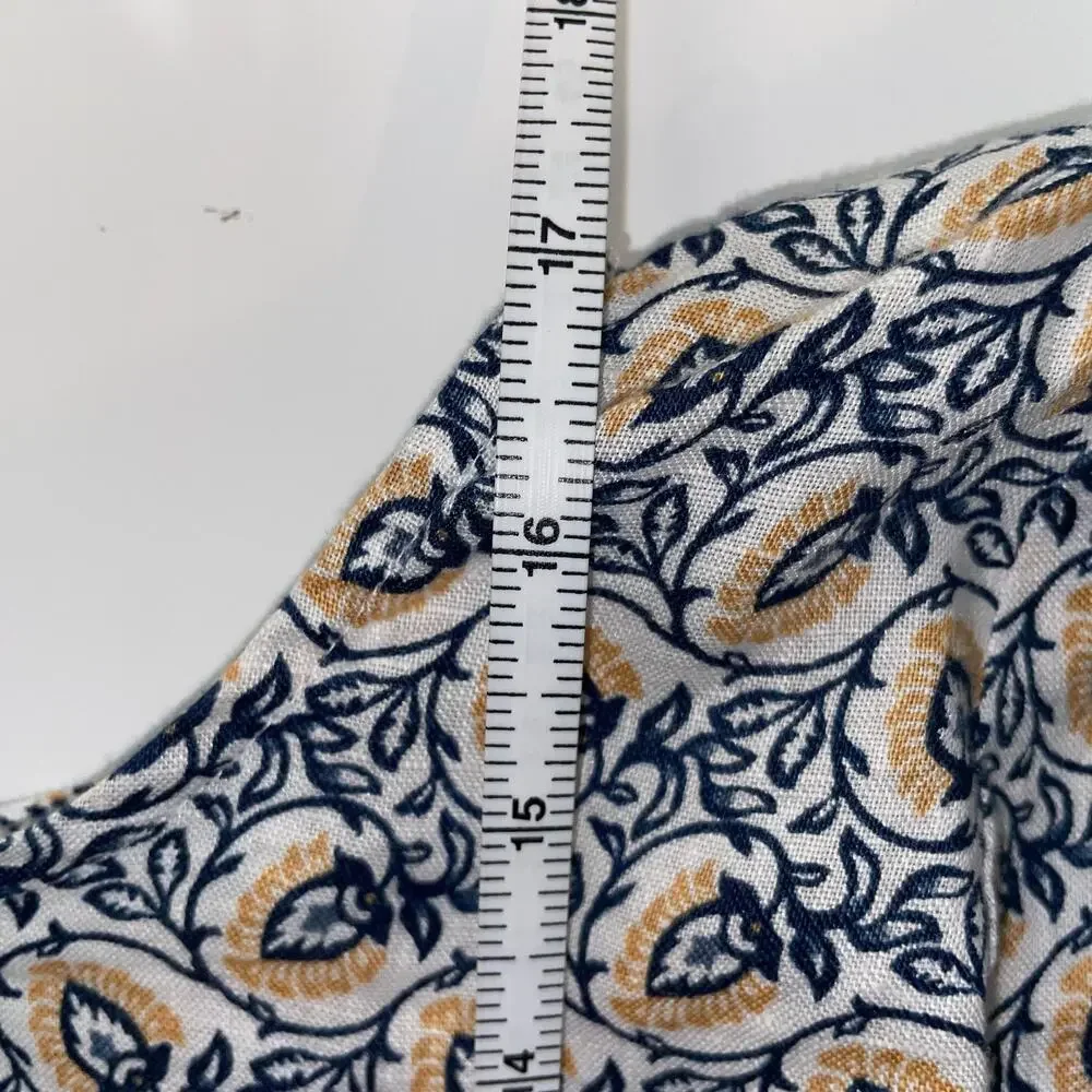 J Jill Linen Top Tank Top‎ Animal Design 100% Linen